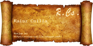 Raisz Csilla névjegykártya