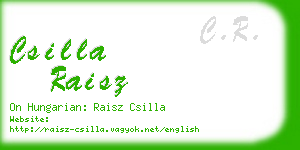 csilla raisz business card